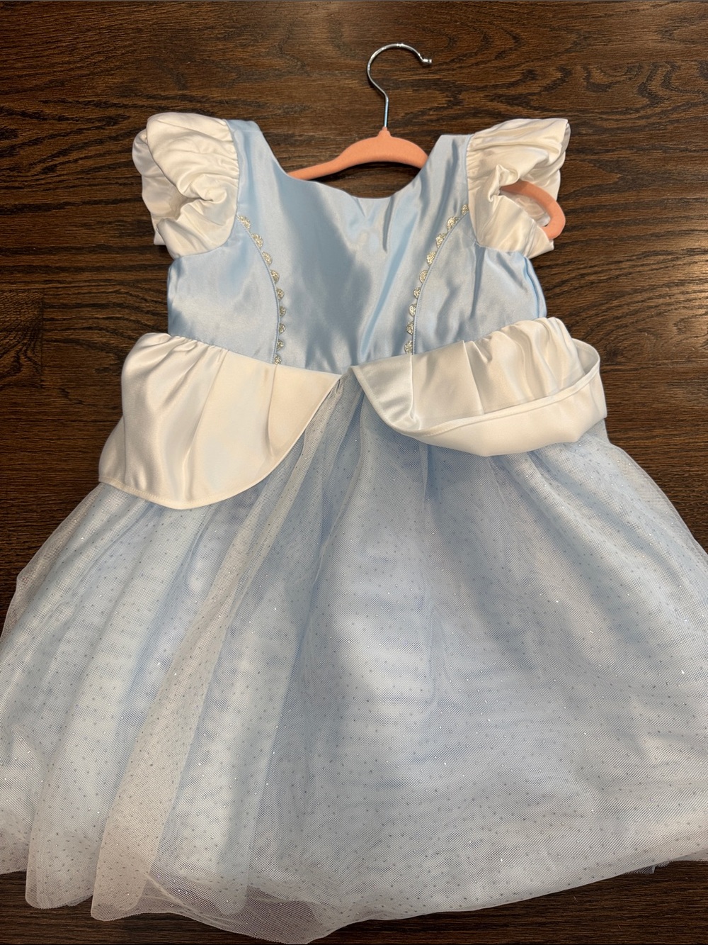 Janie and Jack Light Blue and Ivory Sparkle Princess Dress